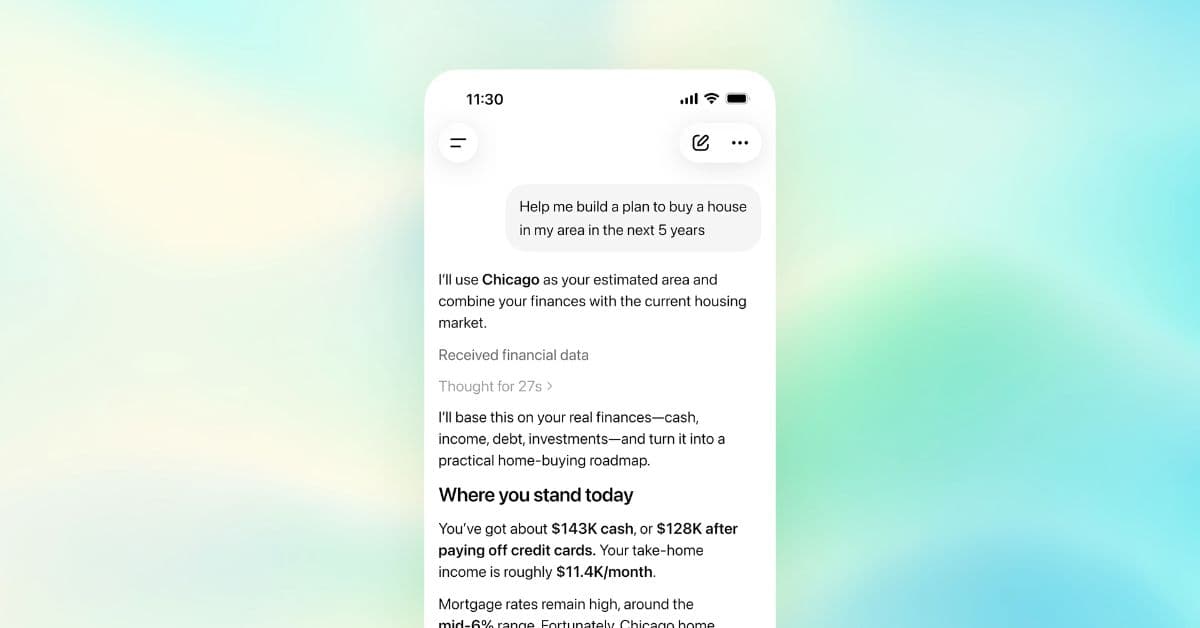 OpenAI is turning ChatGPT into a personal finance assistant