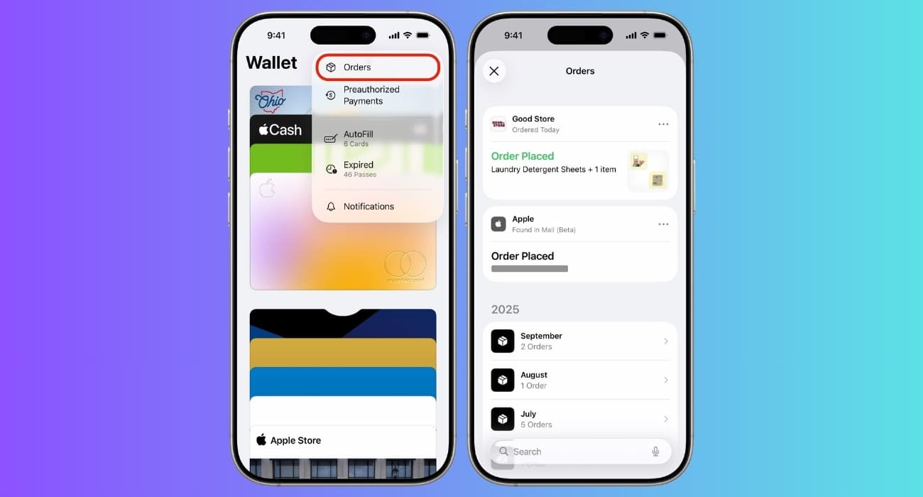 Order Traking in Apple Wallet