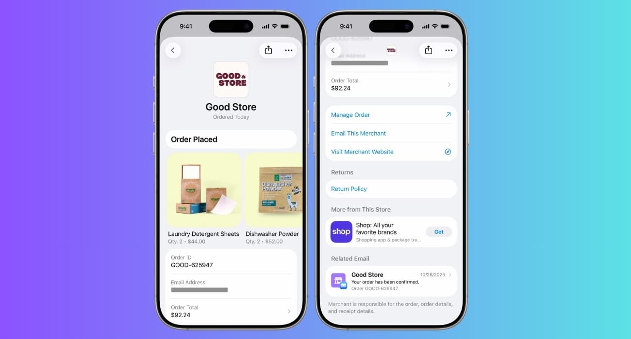 Tap Manage Order to visit the shopping website and make changes.