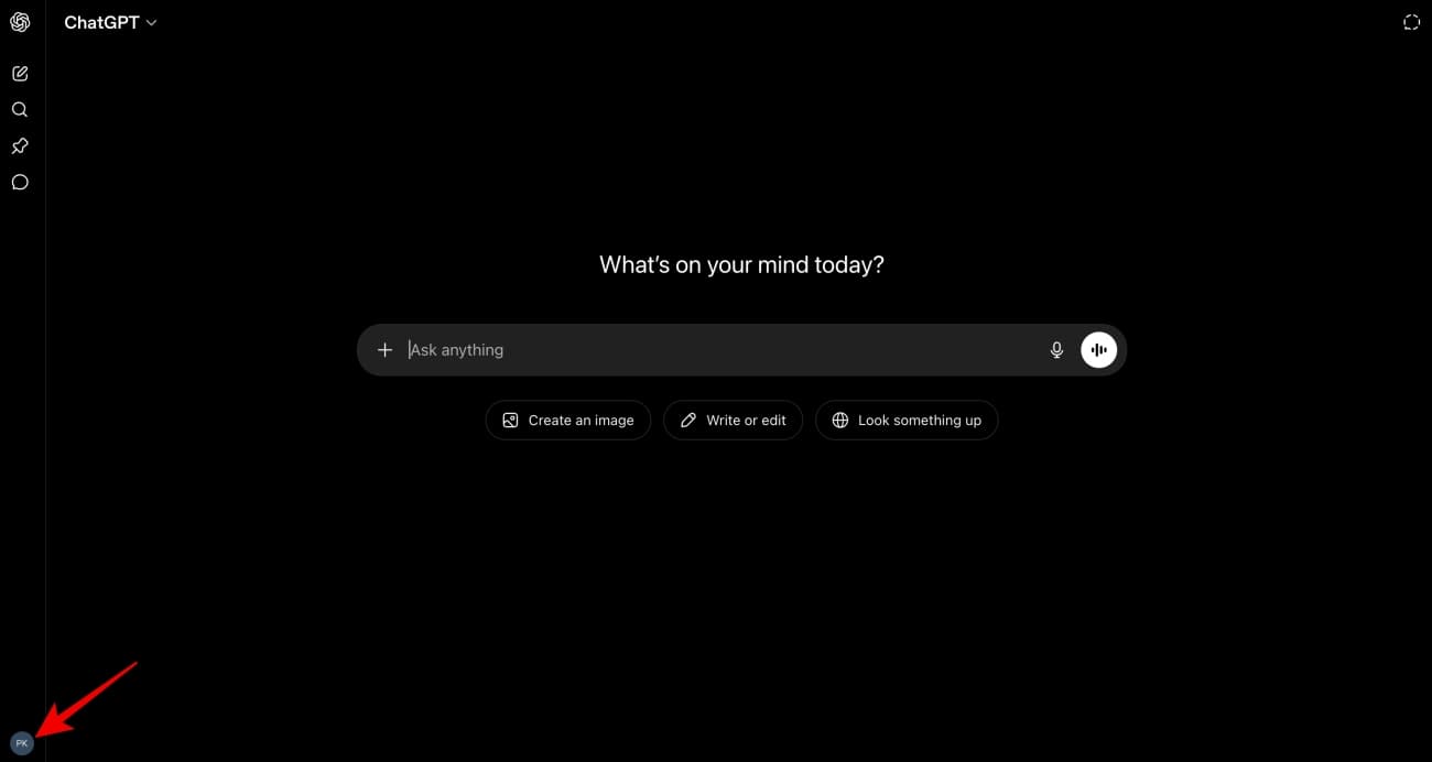ChatGPT open in a web browser