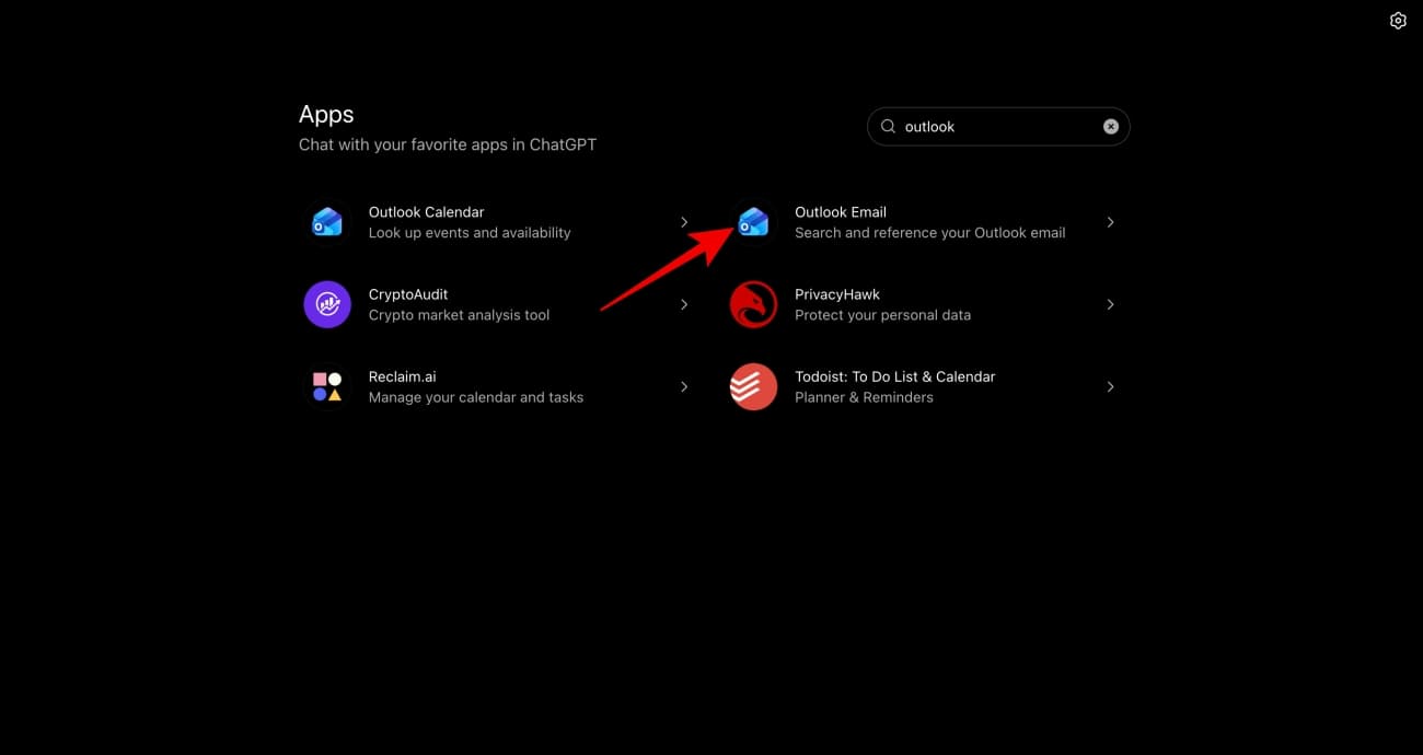 Choose Gmail or Outlook