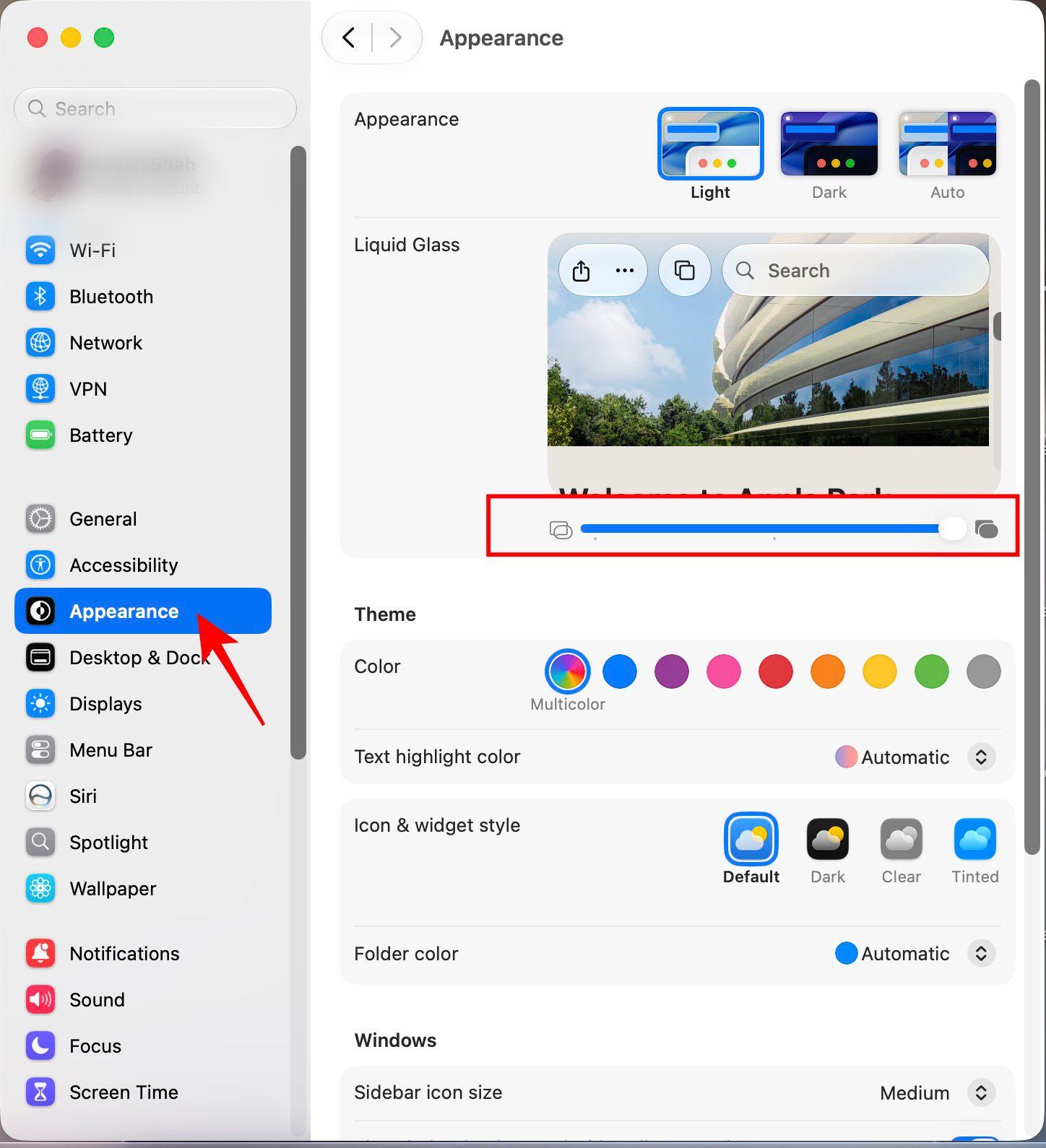 Customize Liquid Glass on macOS 27