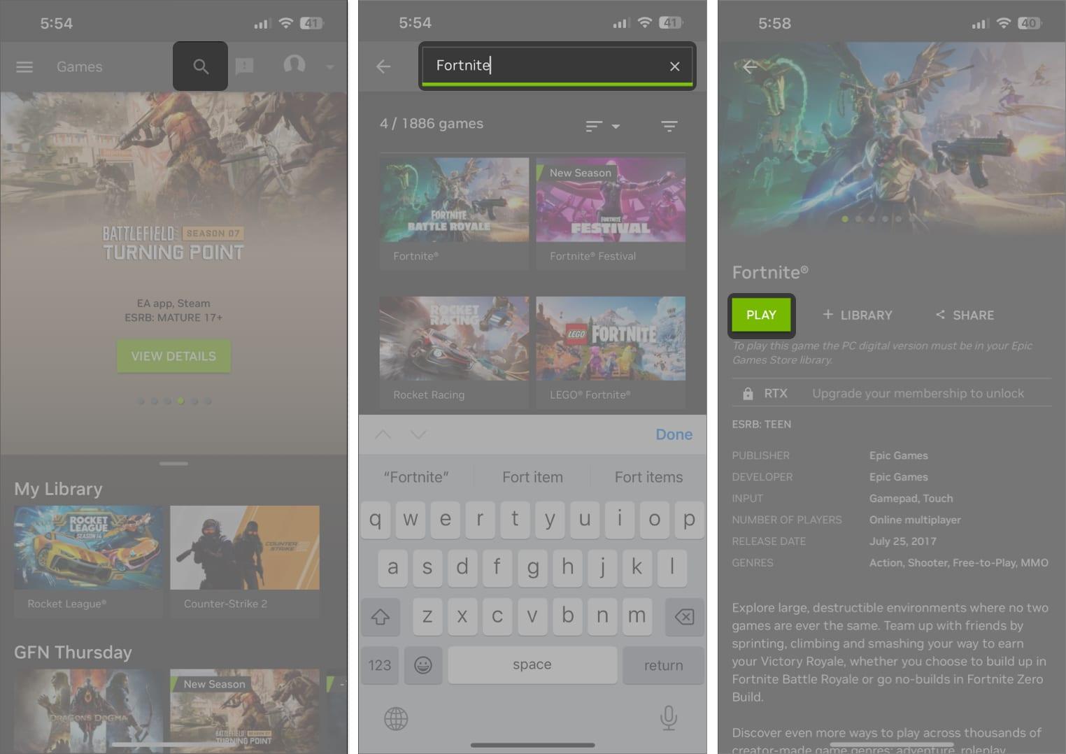 Fortnite nvidia geforce now