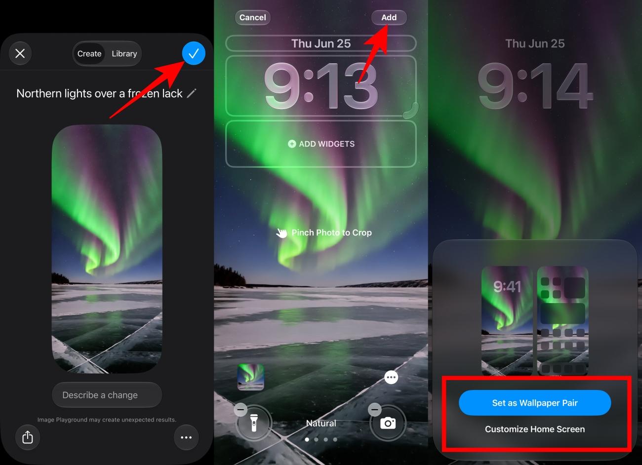 Set as Wallpaper Pair to apply it to your iPhone Lock Screen and Home Screen