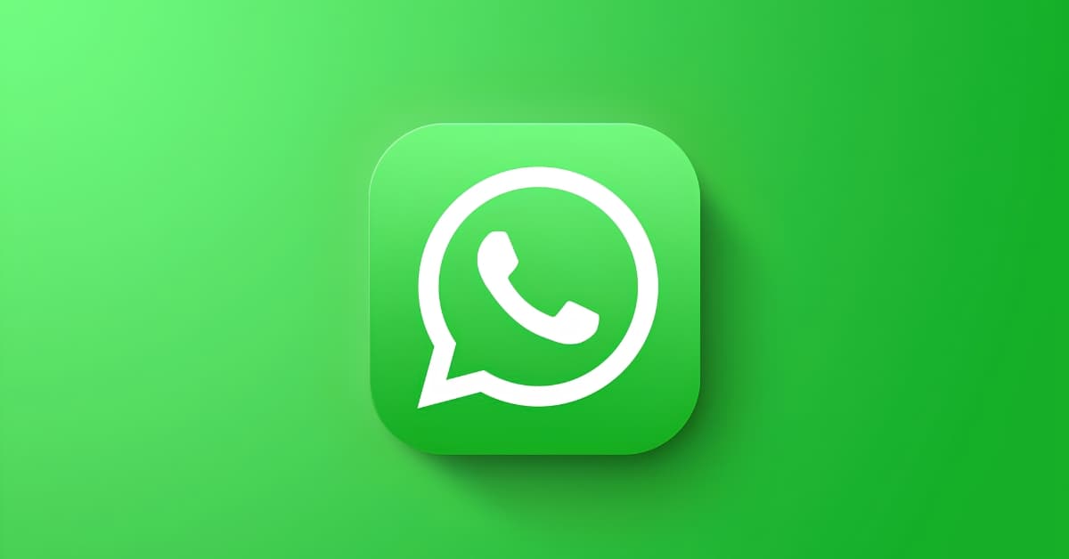 WhatsApp messaging app icon on a bright green gradient background, rounded square shape, white logo inside
