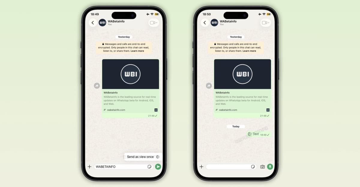 WhatsApp may soon let you send view-once text messages on iPhone