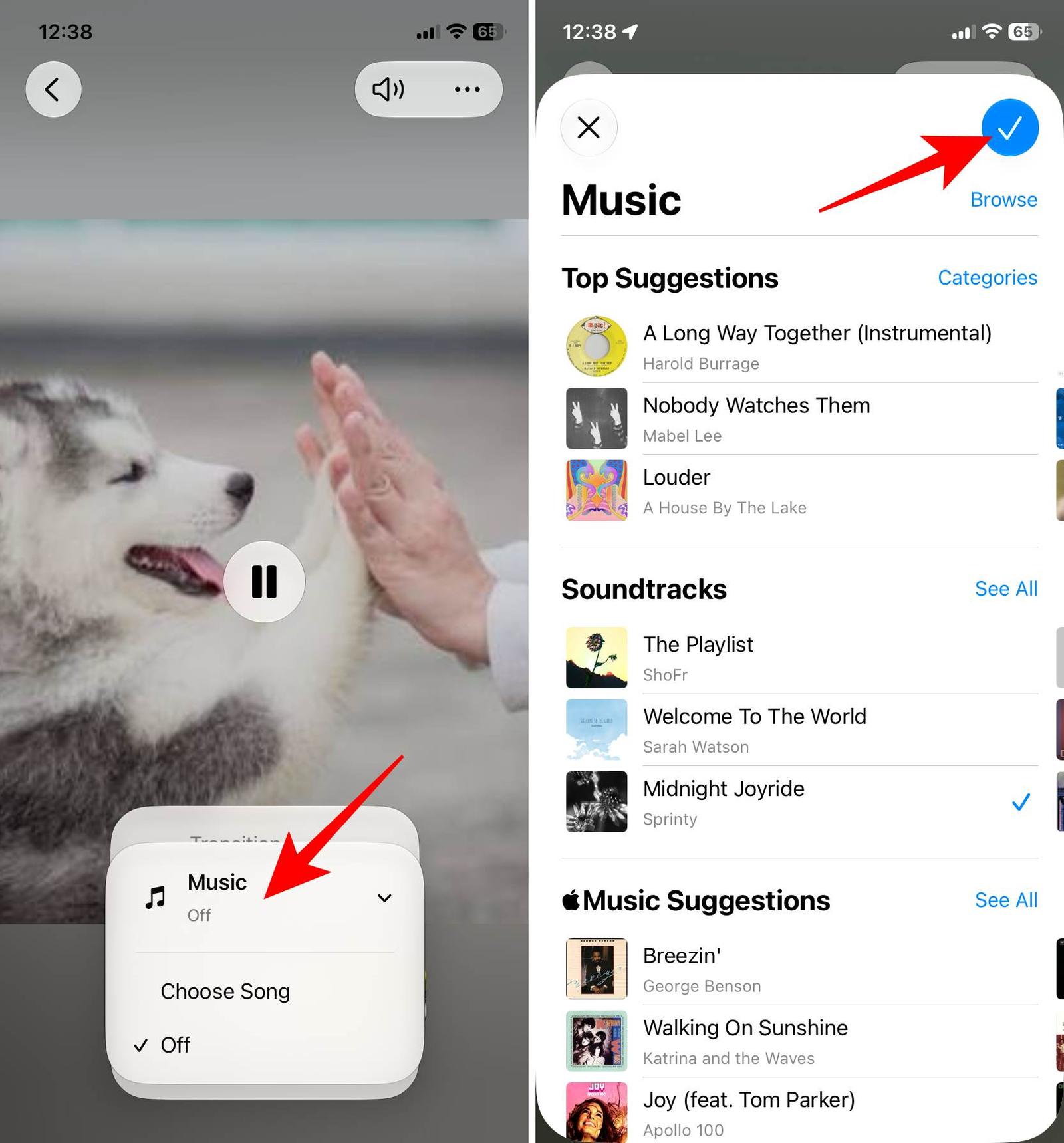 Add Music in iOS 27 slideshow