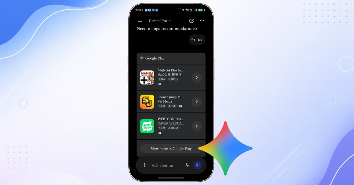 I asked Gemini to find Android apps instead of searching the Play Store: It actually worked