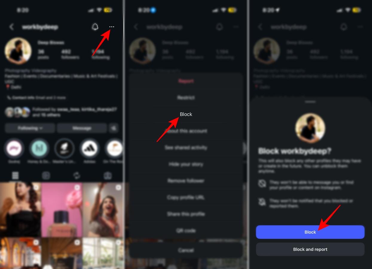 How to Block someone on Instagram