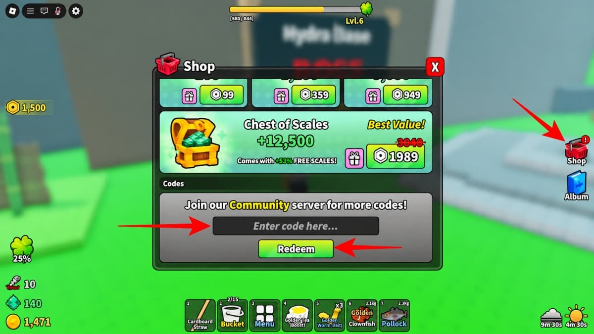 Redeem Lake Sipping codes