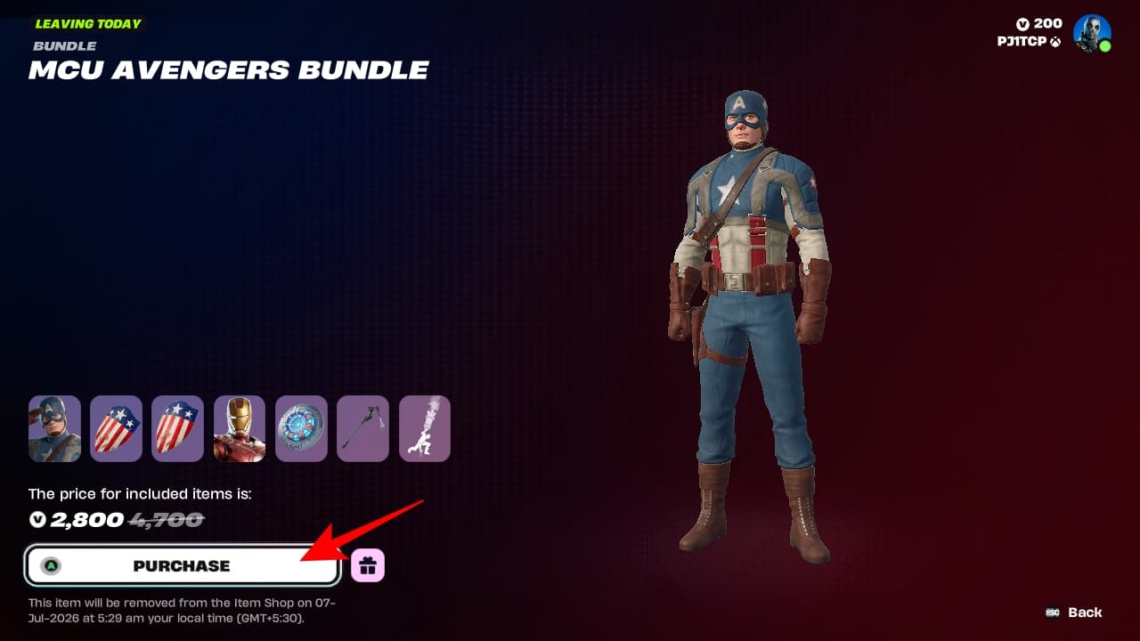 MUC Avengers bundle Fortnite