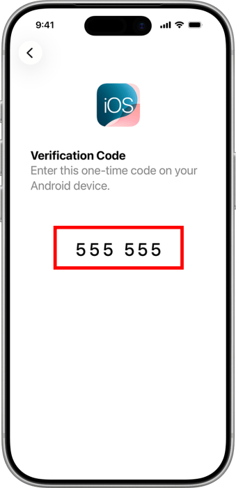 Enter the transfer code