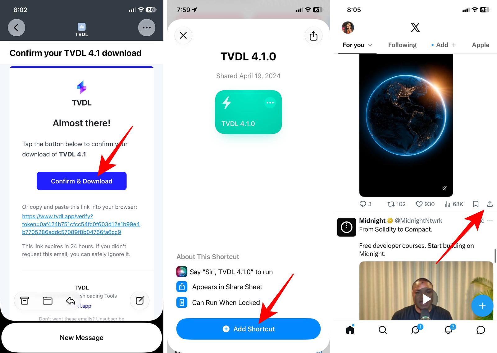Save X videos on iPhone using iOS Shortcuts