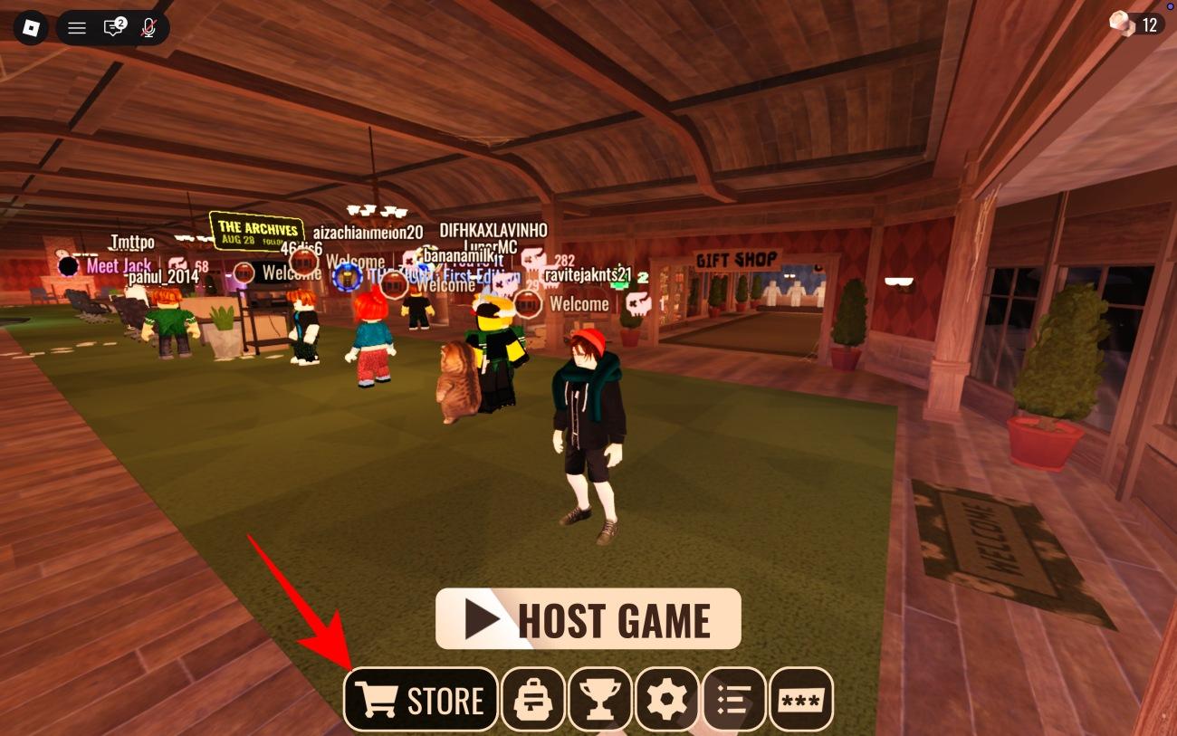 Select Store at the bottom of the lobby screen