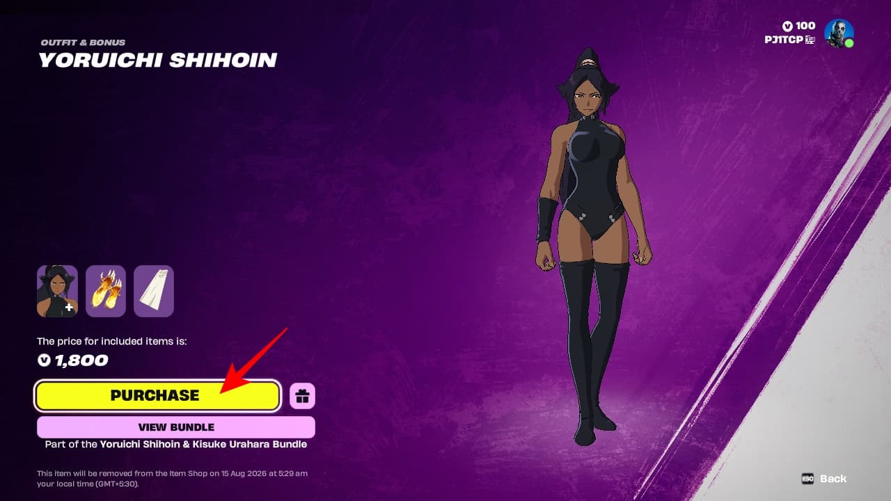 Yoruichi skin Fortnite
