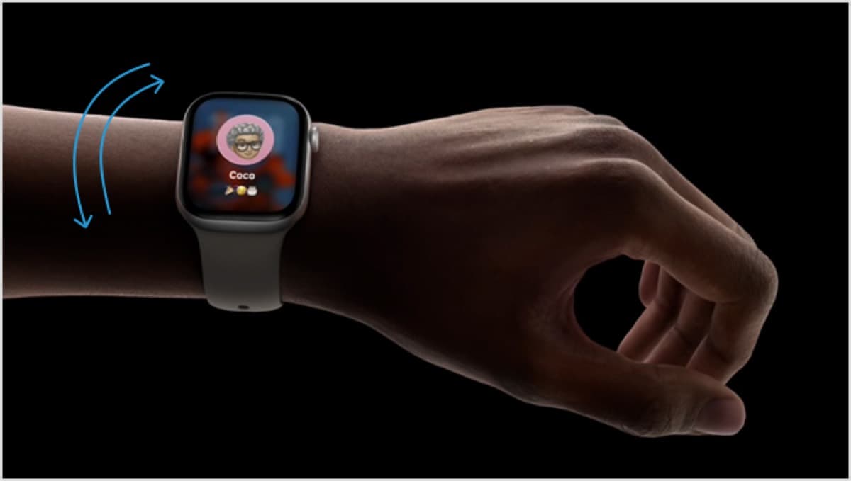 Apple Watch wrist-flick gesture used to dismiss a notification