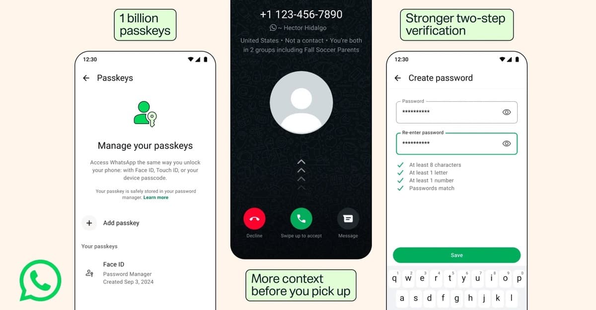 WhatsApp upgrades account security with passwords and multiple passkeys