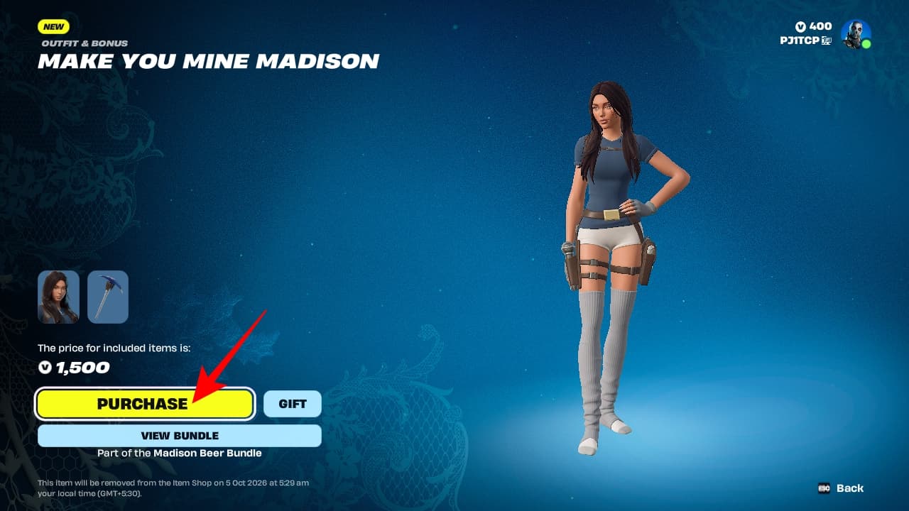 Purchase Madison beer skin fortnite