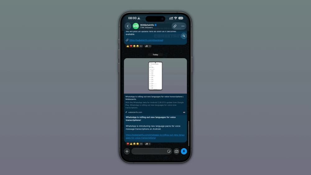 WhatsApp has been testing the search shortcut