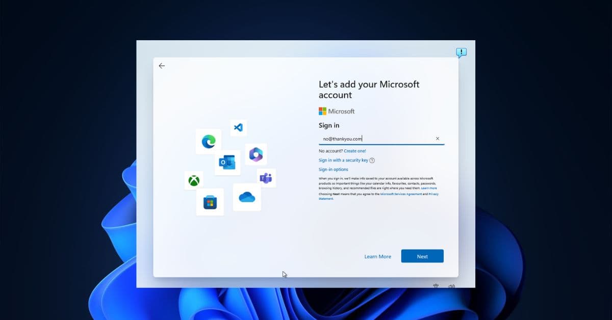 Windows 11 keeps asking for a Microsoft account