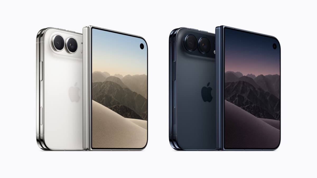 iPhone Duo shown in star white and night sky finishes