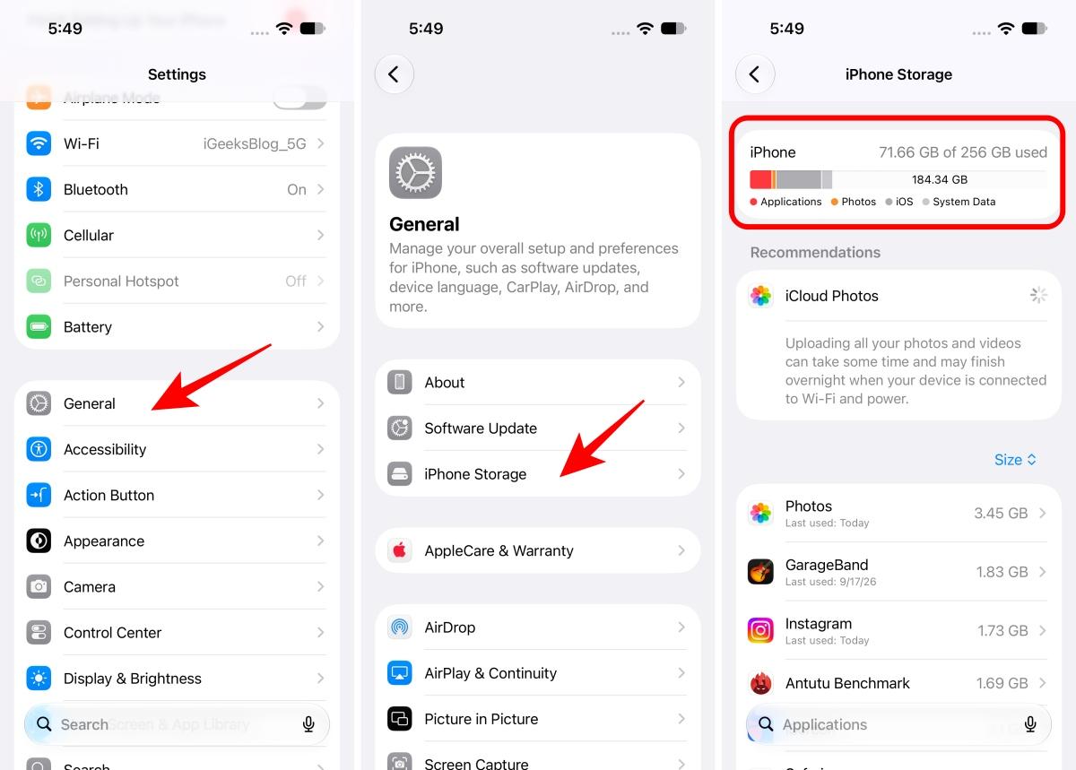 Clear Your iPhone Storage