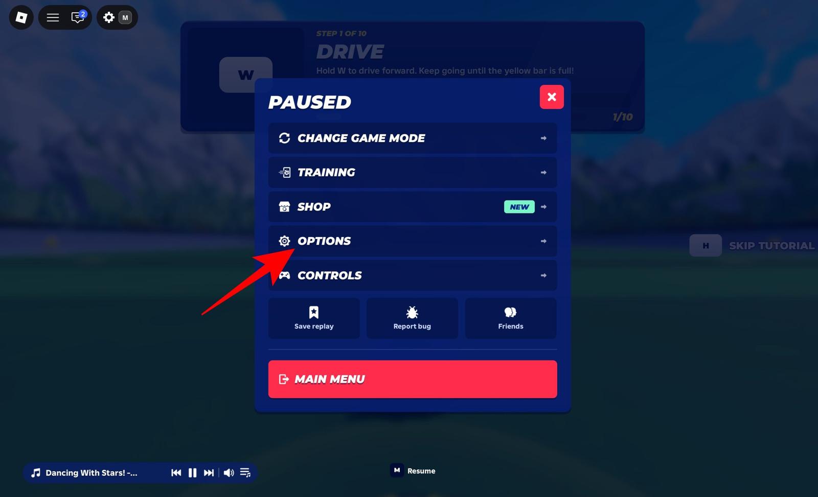 Click on the Options button and find Codes