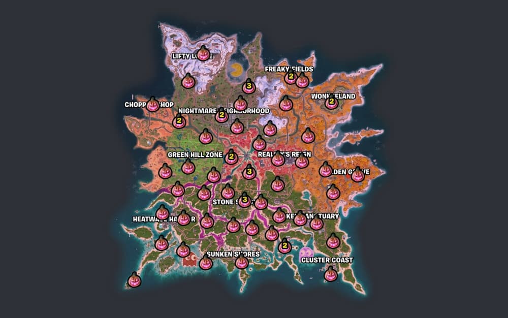 Complete List of Pumpkin Chest Locations in Fortnite