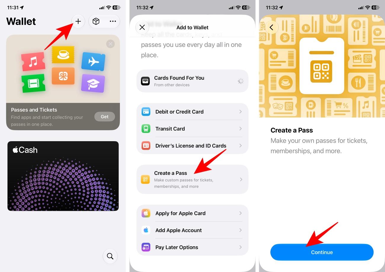 Create the pass manually