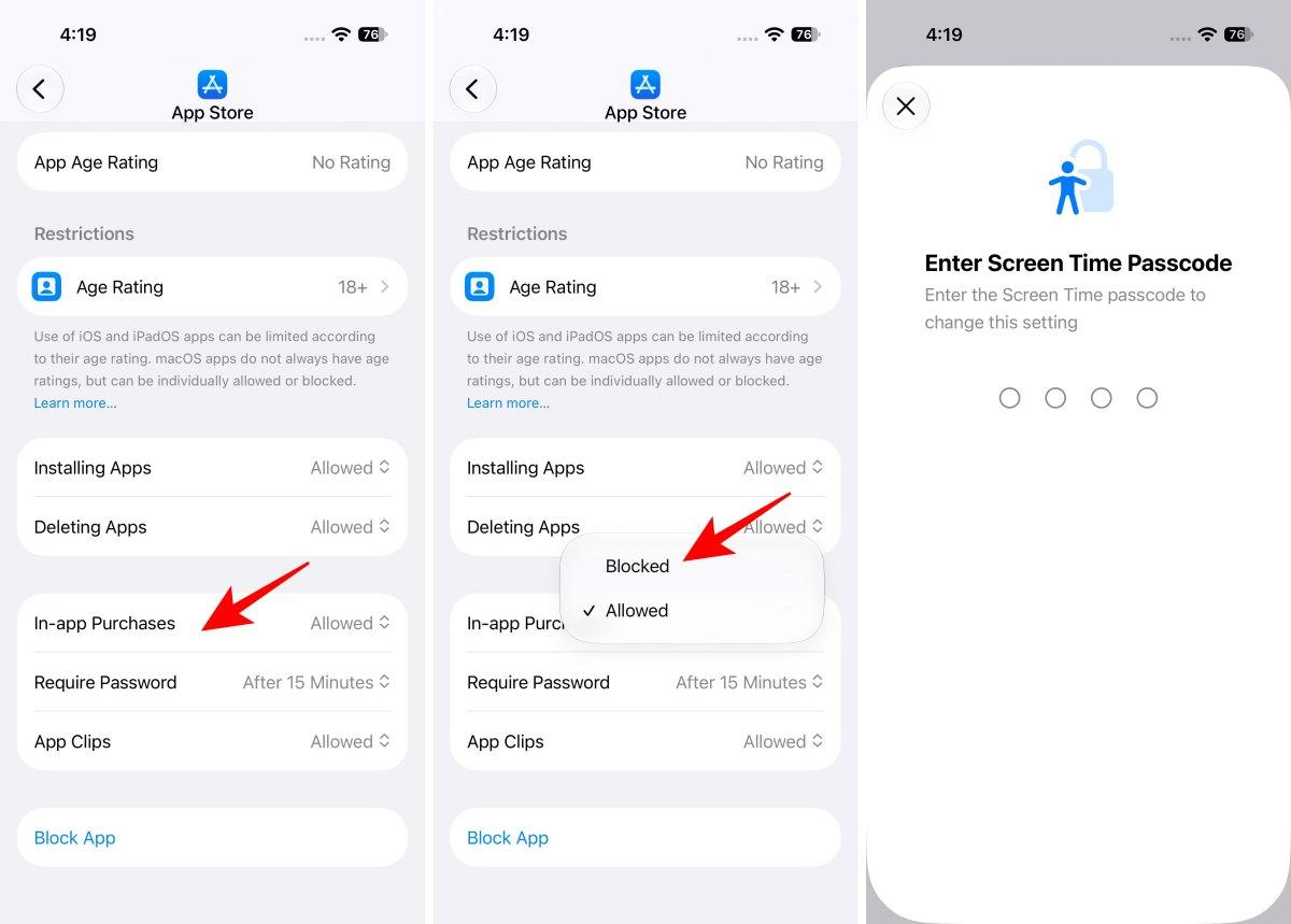 Disable In-app purchases on iPhone and iPad