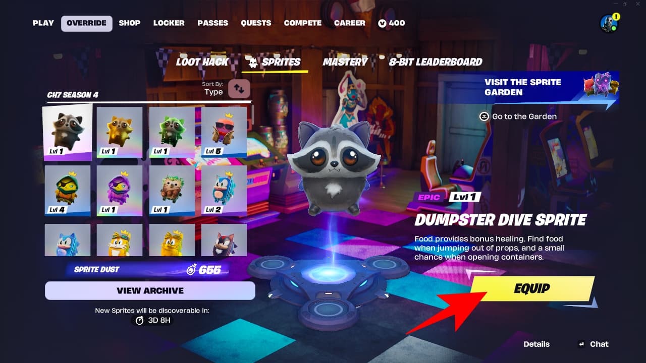 Dumpster Dive Sprite in Fortnite