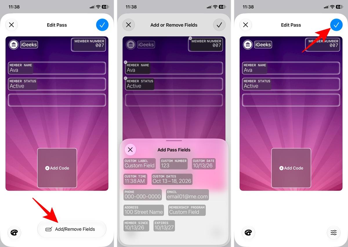 Edit Apple Wallet pass