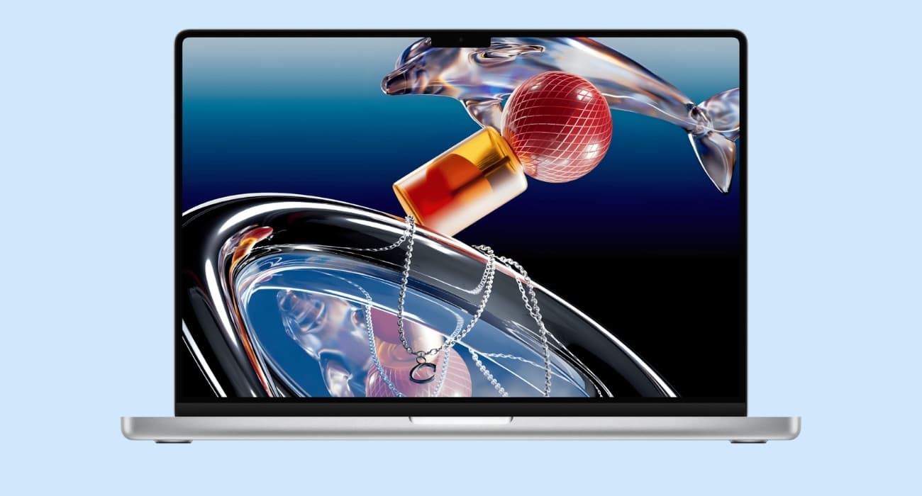 Glass dolphin and microphone on the screen