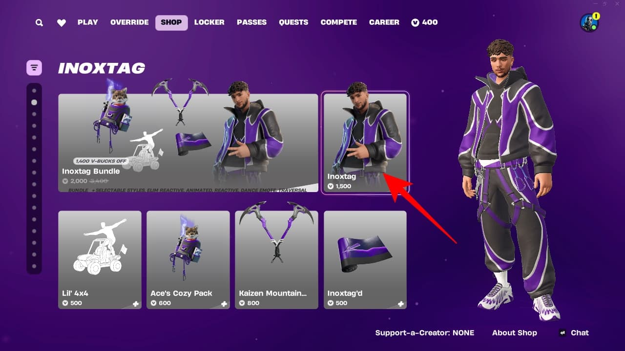 Inoxtag Section Fortnite