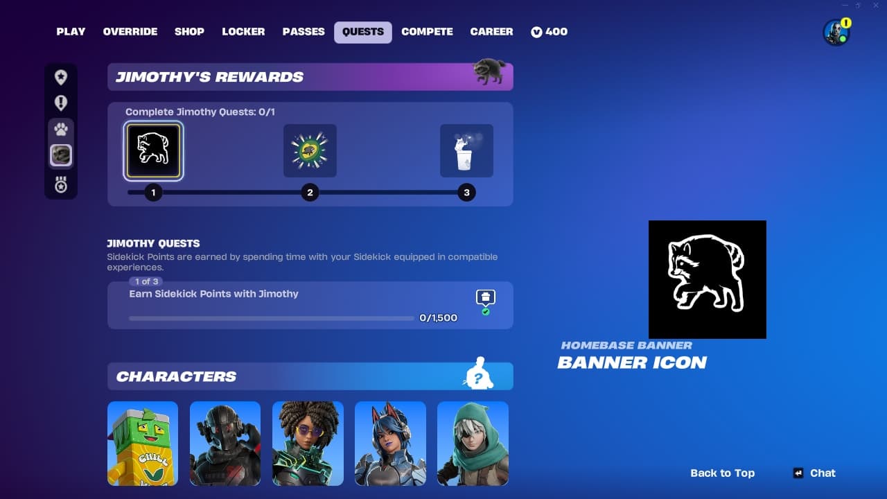 Jimothy the Raccoon cosmetics in Fortnite