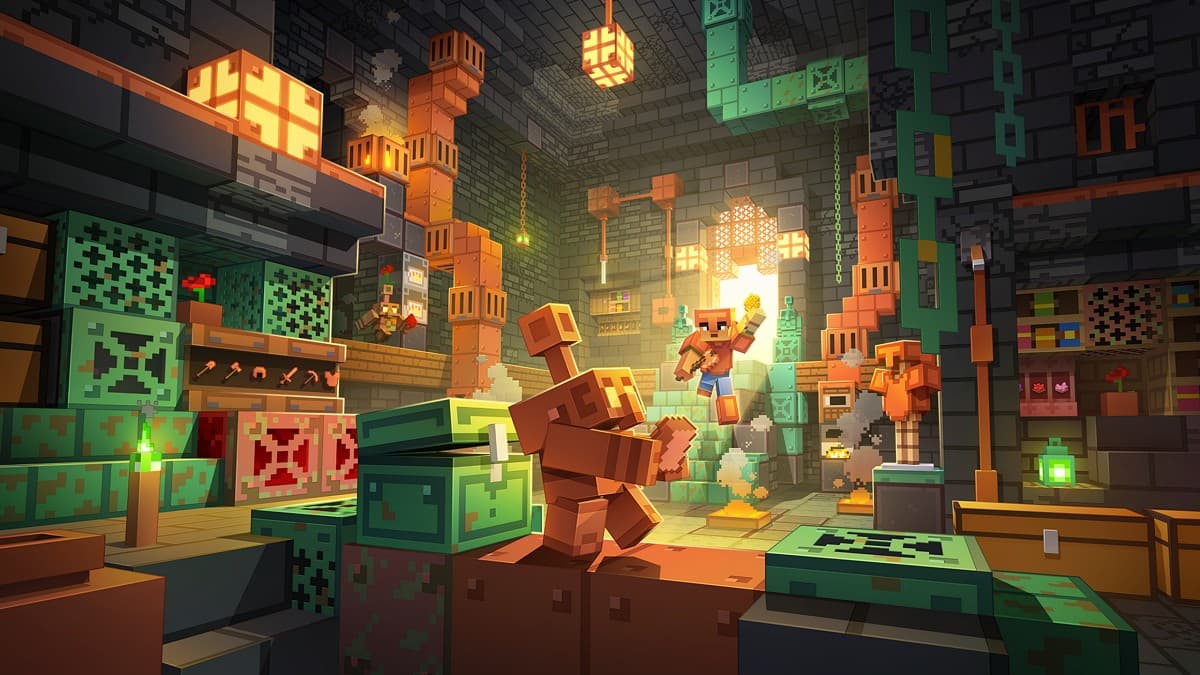 Minecraft copper golem workshop
