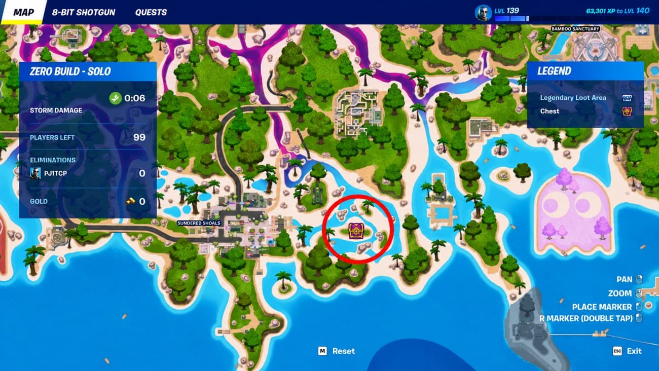 One Piece chest location in Fortnite
