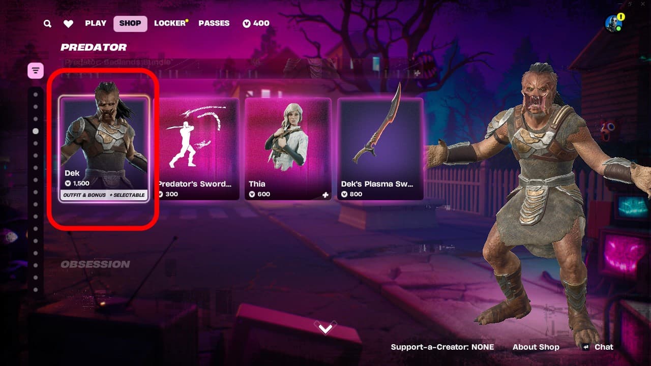 Predator Section in Fortnite
