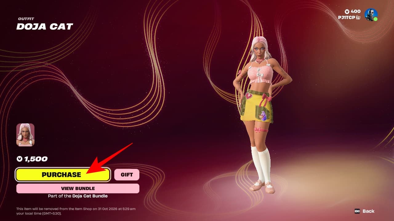 Purchase Doja Cat Skin Fortnite