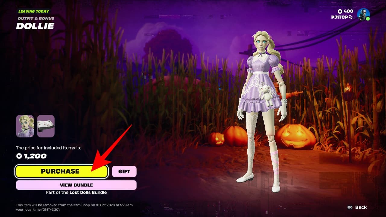 Purchase Dollie Skin Fortnite