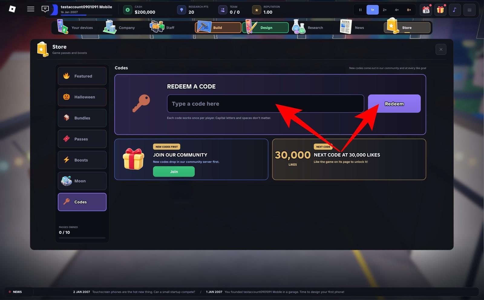 Redeem Build a Phone Empire in Roblox