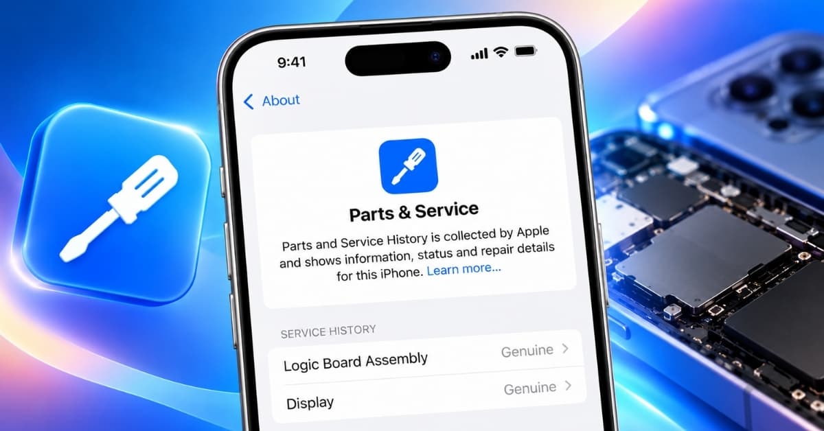 How to see parts and service history on iPhone (iOS 27)
