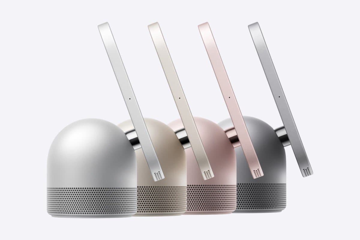 Four HomeView tabletop models in silver, starlight, rose pink, and space gray
