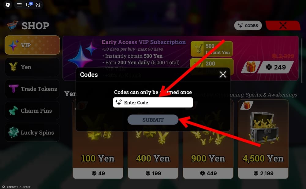 redeem Racket Rivals codes in Roblox