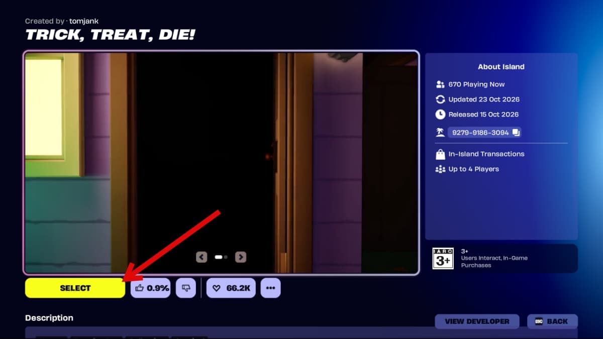 trick treat die map fortnite