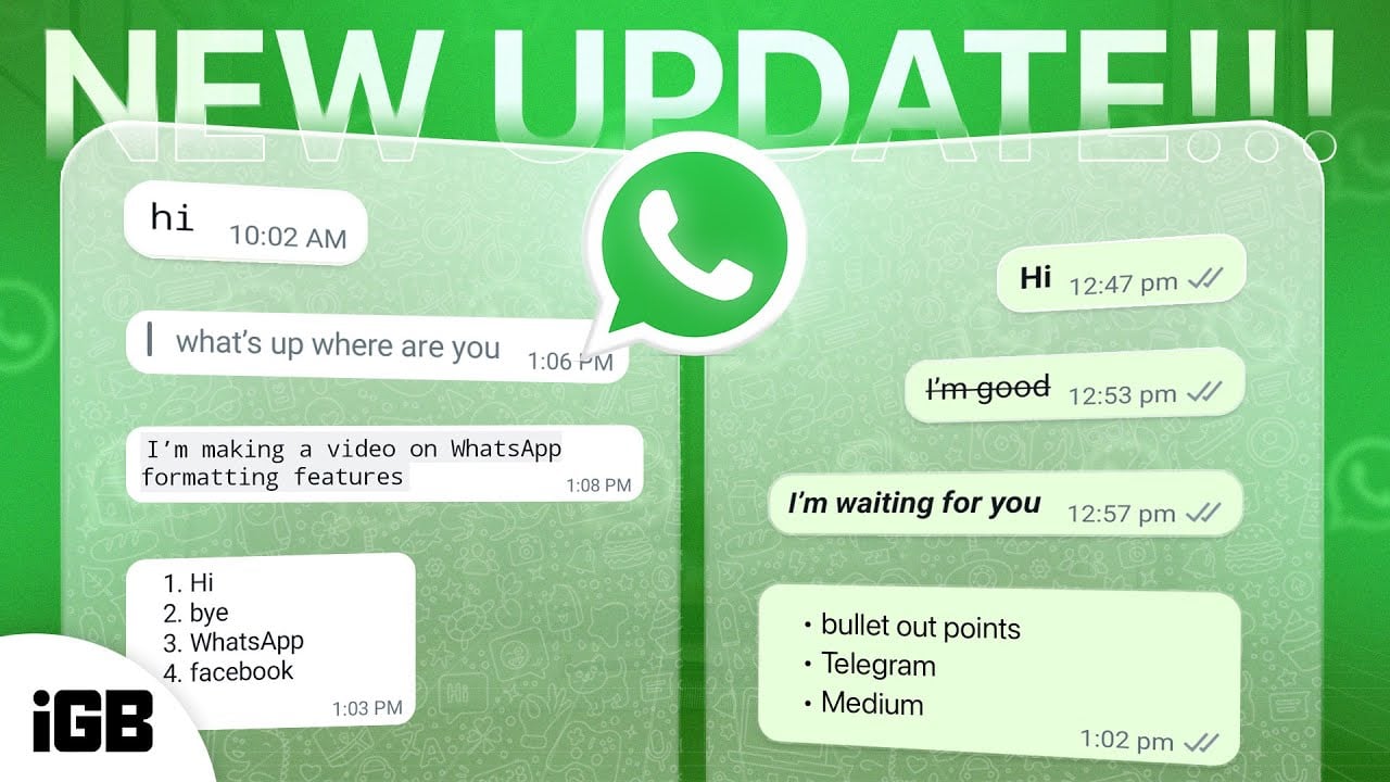 WhatsApp New Text Formatting Features: Type Bold, Lists, Quotes & Code in Chats (2024 Update)