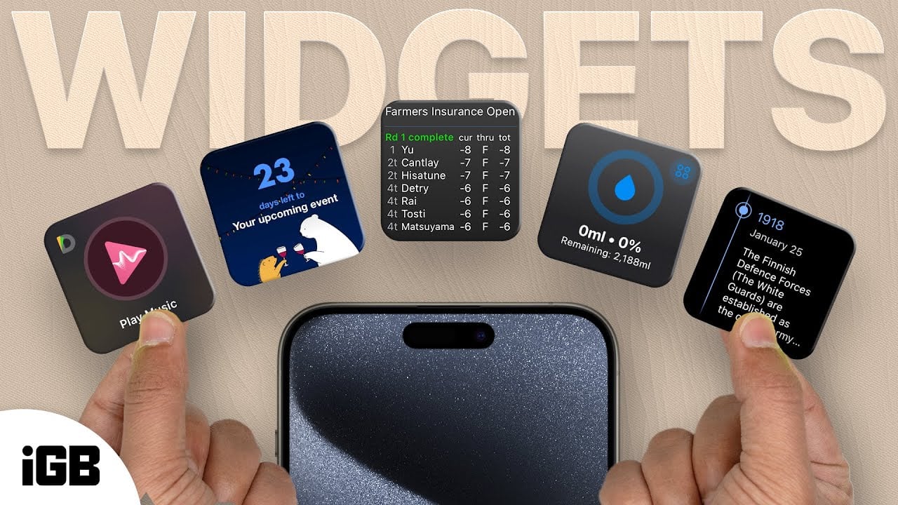 5 Widgets on iPhone - You Must Use in 2024