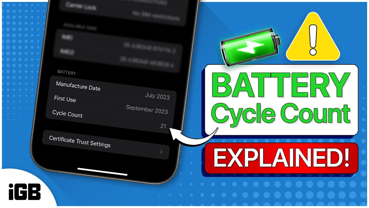 How to Check iPhone 15 Battery Cycle Count 🪫🔄