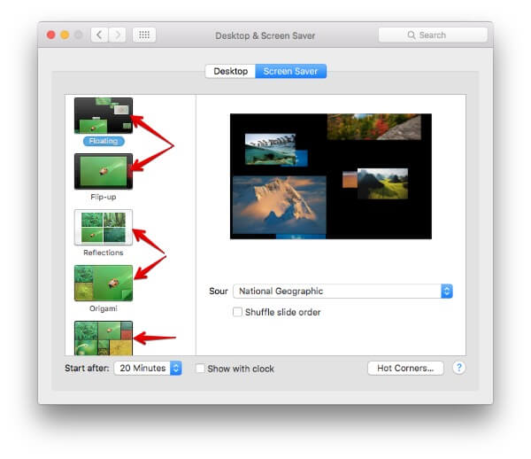 Choose Favorite Screen Saver on Mac