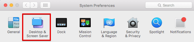 Desktop & Screen Saver Settings on Mac